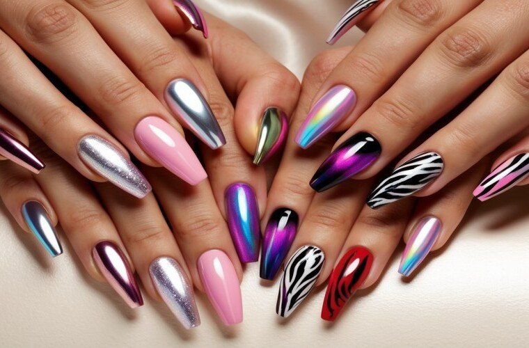 glamorous acrylic nails